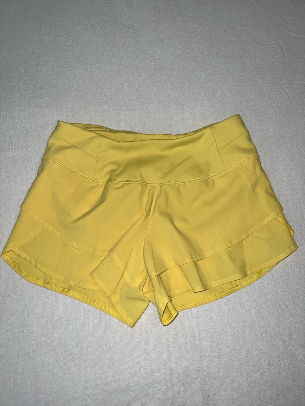 CALIA by Carrie Underwood Yellow Ruffle Athletic Shorts